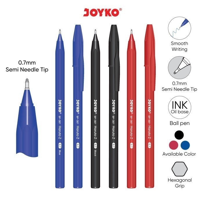 

[PER KOTAK] PULPEN JOYKO BP-387 Haruto Z 0.7 mm [12 pcs]