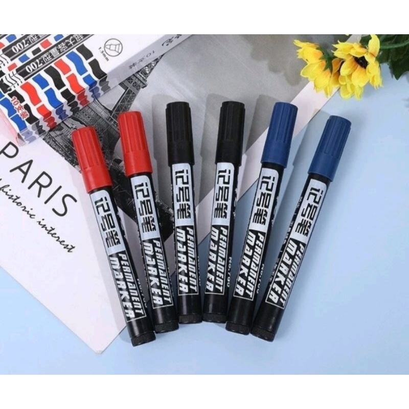 

Spidol permanen marker permanen tahan air / alat tulis spidol cepat kering tinta minyak