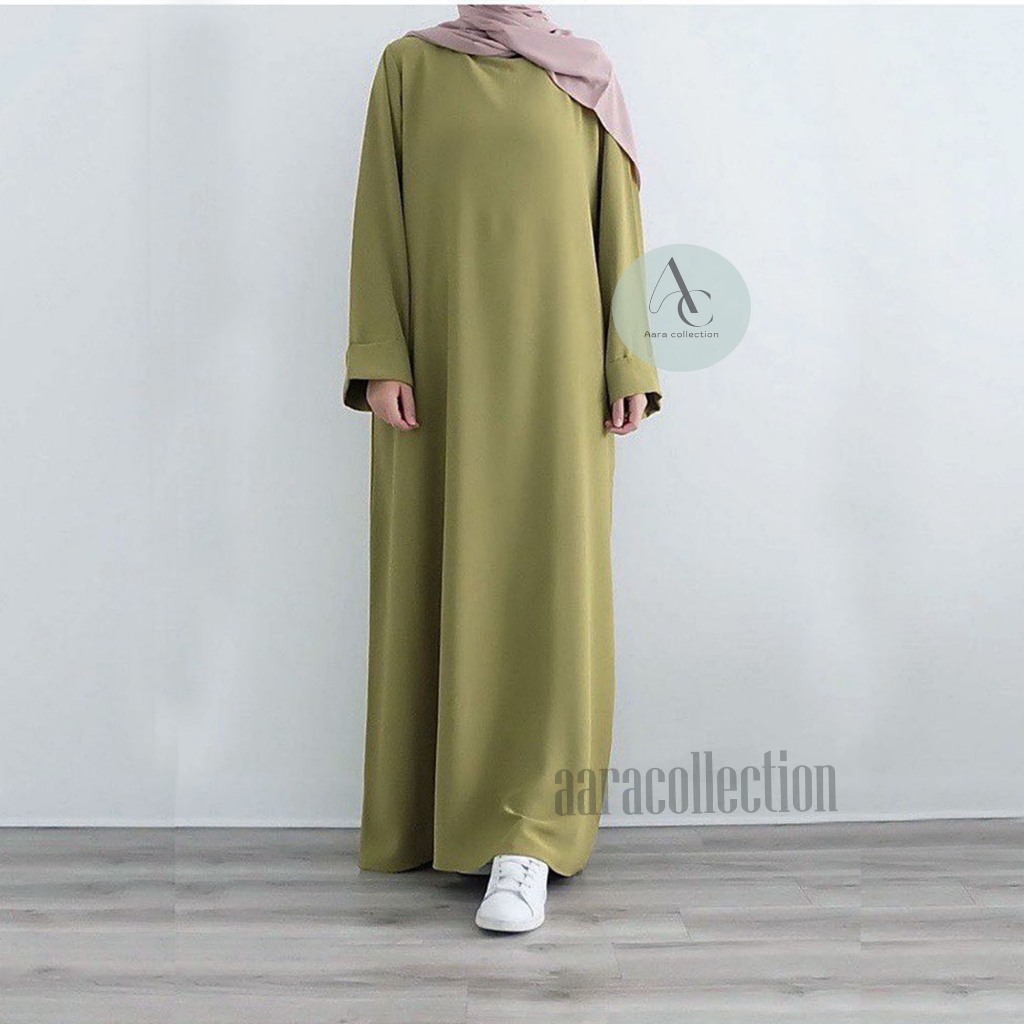 (Bisa COD) Abaya Remaja Polos Wanita Kekinian Wolpis Premium / Basic Abaya Polos Hitam Turki wanita 