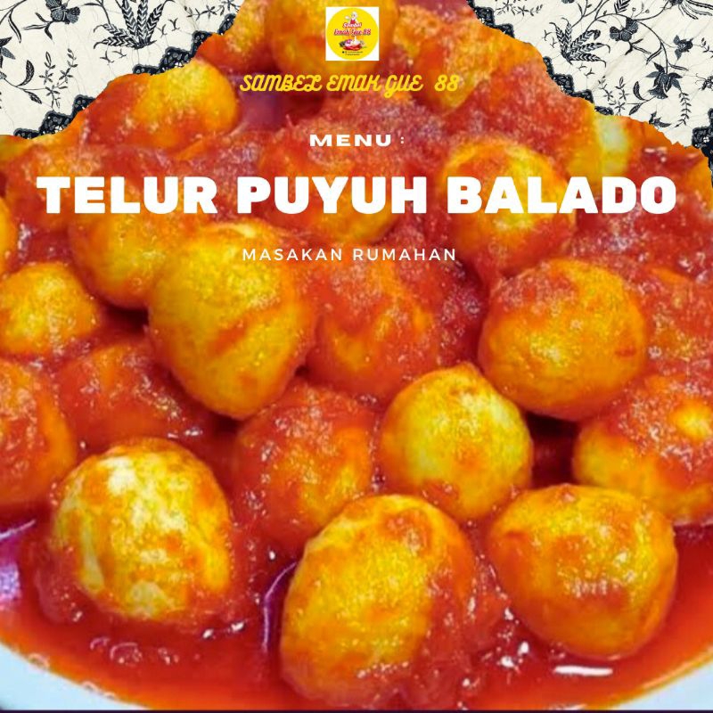 

TELUR PUYUH BALADO/PORSI ( BANYAK DAN MURAH-MASAKAN RUMAHAN TAPI ENAK BANGET)