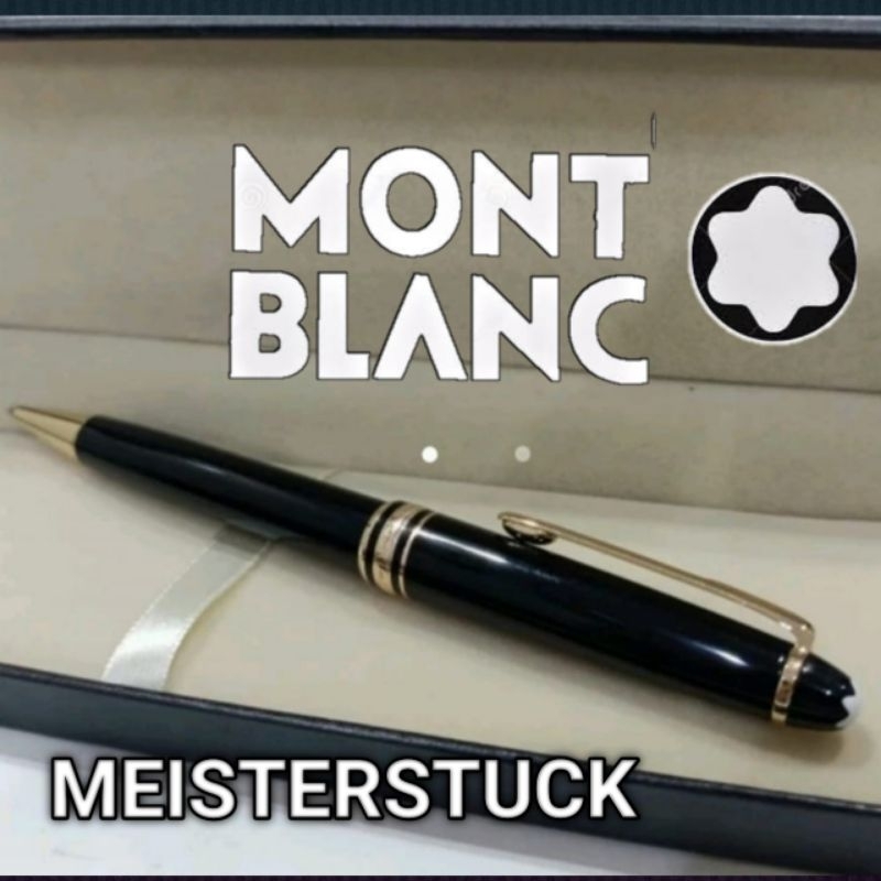 

Bollpoint Mewah Luxury Premium MONBLNC Meisterstuck BP Clip Gold Gratis Box Dan Grafir Nama
