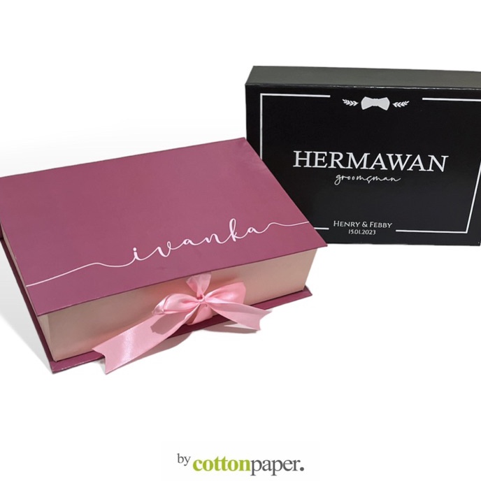 

HJ6 Box Bridesmaid Box Groomsman Box Custom Hardbox size LARGE