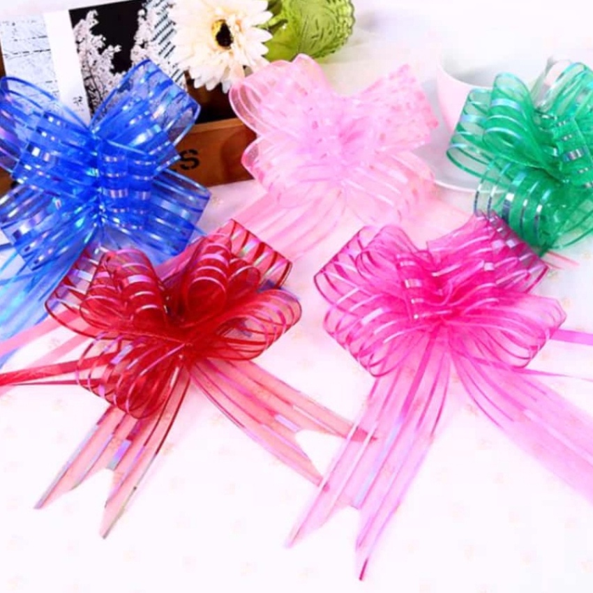 

HJ6 pita tarik pita serut 5 mm organdi isi 1pcs