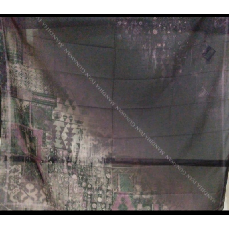 Mandjha Special Free Box Ivan Gunawan Fashion Scaf Original Motif Milan New Purple, Produksi Juga Mi