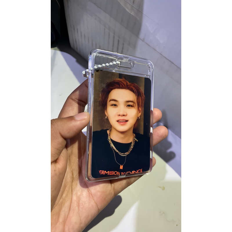 Acrylic Card Holder Tempat Photocard/PC Case/ID Card+Rantai