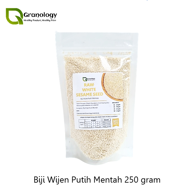 

Wijen Putih Mentah / Raw White Sesame Seed (250 gram) by Granology