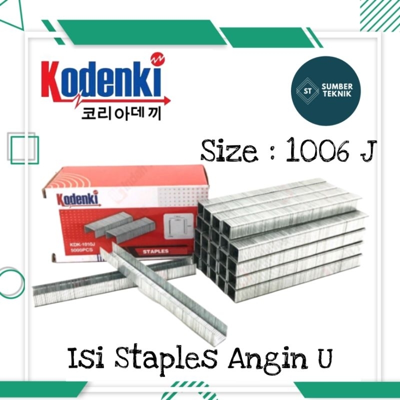 

KODENKI 1006 J Isi Stapler 6 mm Staples Paku Tembak Angin U 1006J