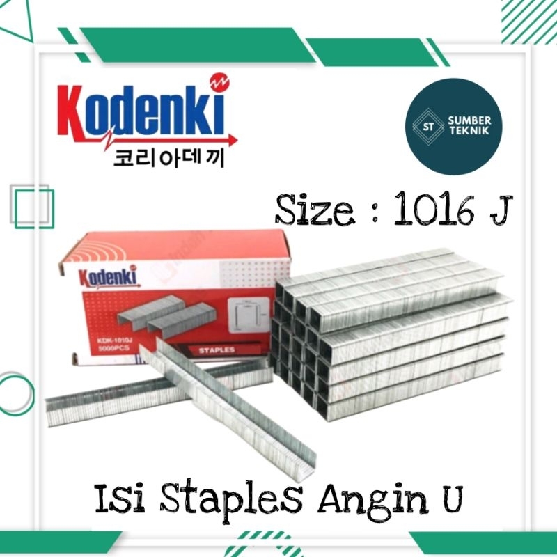 

KODENKI 1016 J Isi Stapler 16 mm Staples Paku Tembak Angin U 1016J