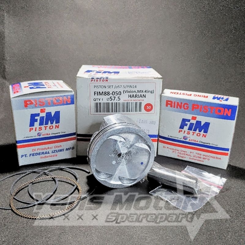 FIM 88 PISTON KIT SEHER SET MX KING VIXION 57 58 58.5 59 59.5 60 PIN PEN 14 FIM