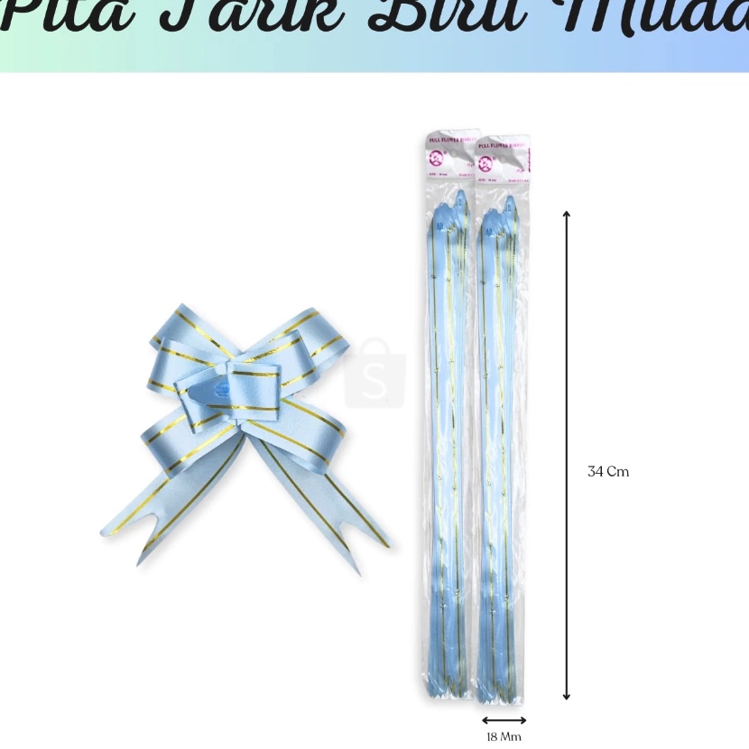 

Bonuskan 1 Bungkus isi 2 Pcs Pita TARIK LIS EMAS 18 mm Serut Parcel Kado Souvenir GOLD STRIPE LACE 18 mm