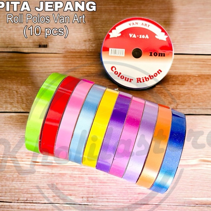 

KF7 1 pcs Pita Jepang Polos Van art 1m Pita Kado Roll 34 Plastik