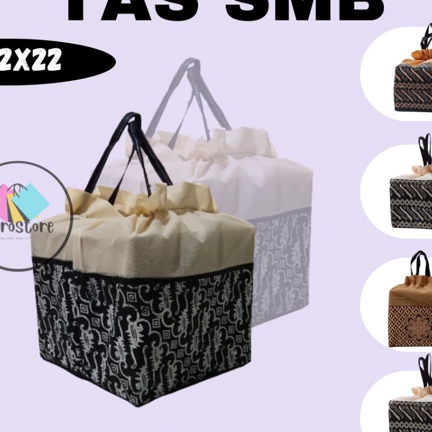 

KI3 Tas Hajatan goodiebag serut batik uk 22 x 22 batik SMB murah