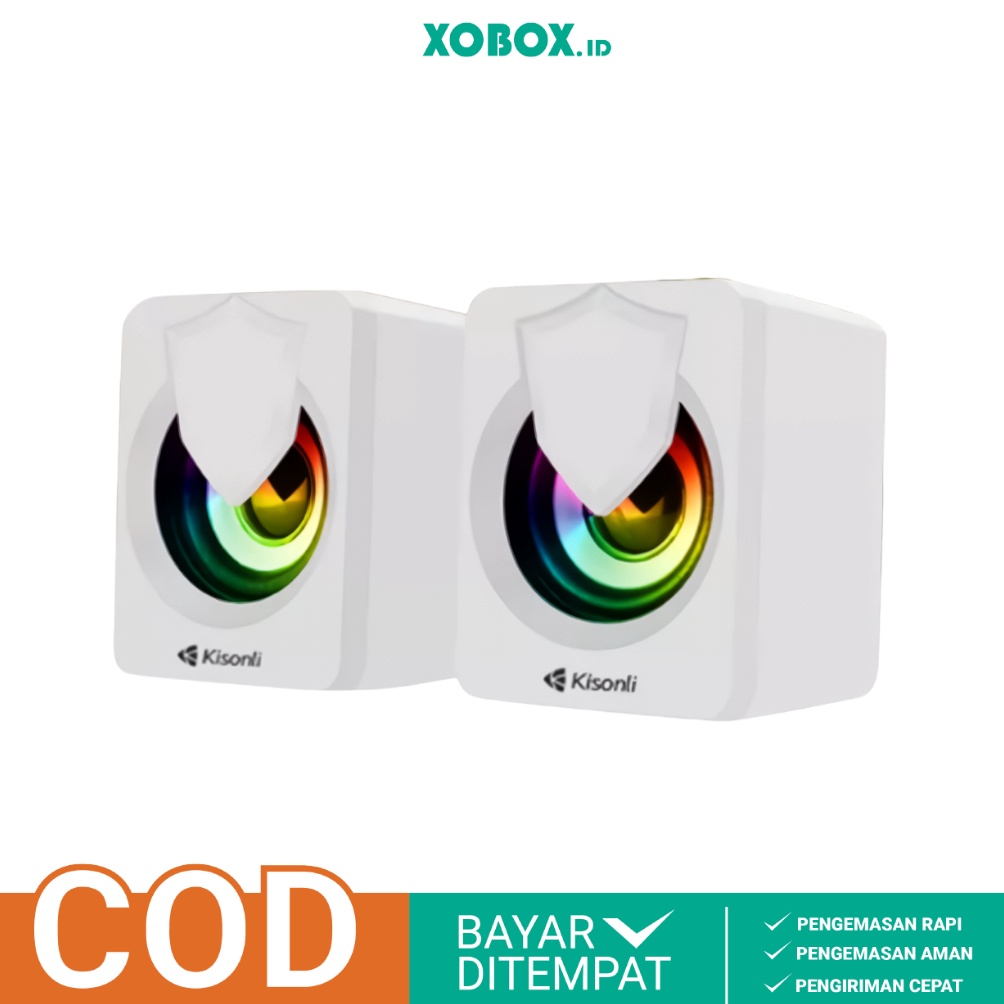 HOT Speaker Aktif Jack Aux 35mm Speaker Komputer Laptop PC L13 PUTIH XOBOX