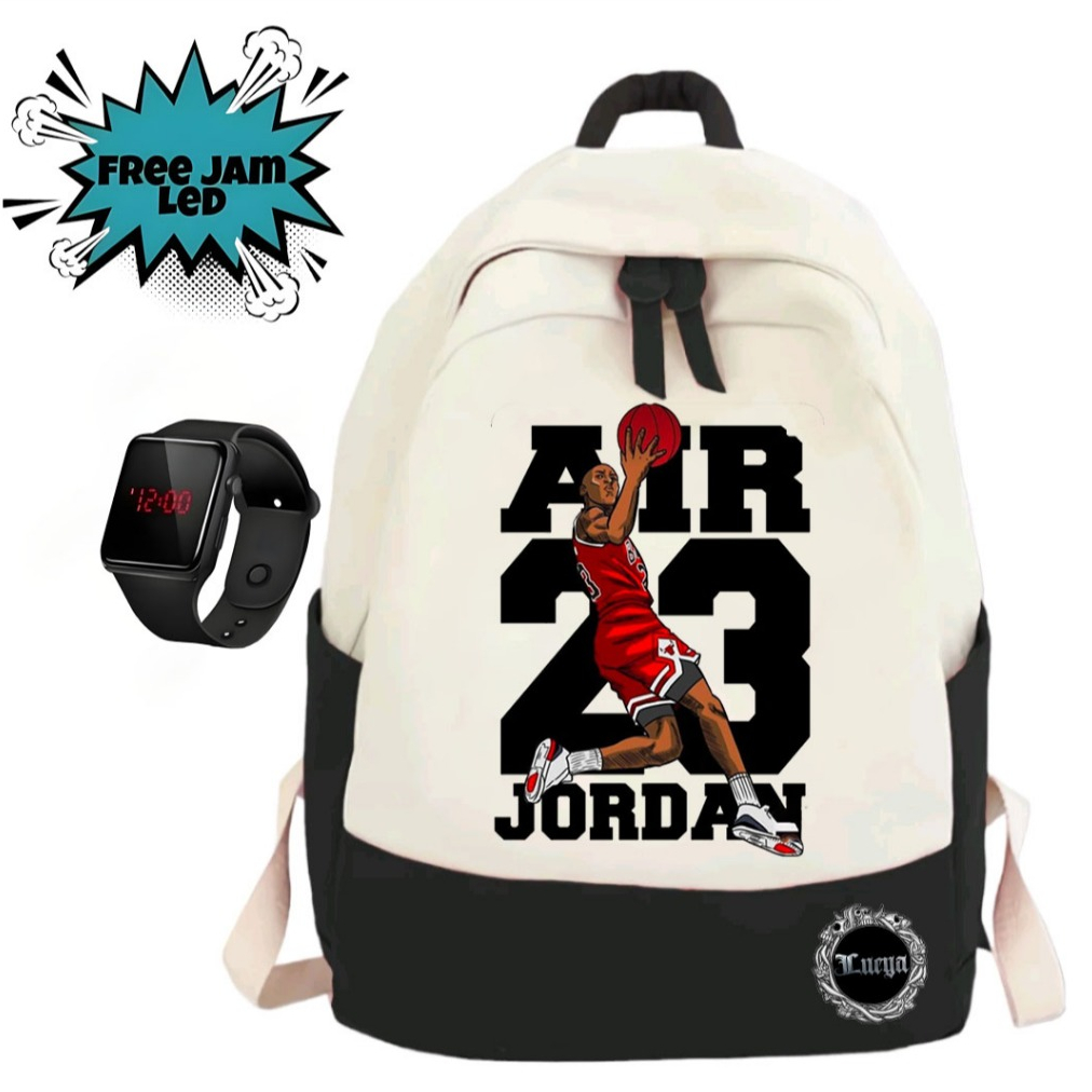 Tas Sekolah Anak Laki Laki dan Perempuan SD SMP SMA Terbaru Gambar Air Jordan Kekinian Terlaris COD 