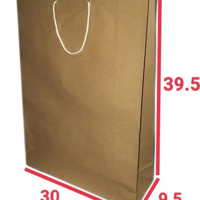 

Istimewa paperbag coklat XL ukuran 3x395x95 isi 12 pcs