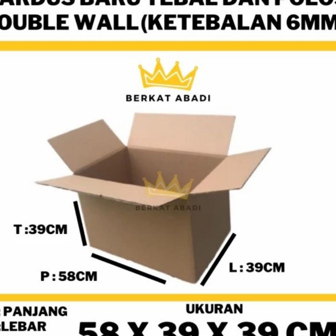 

KF7 KARDUS DOUBLE WALL UK 58 X 39 X 39 CM KARTON BOX DOUBLE WALL SANGAT TEBAL
