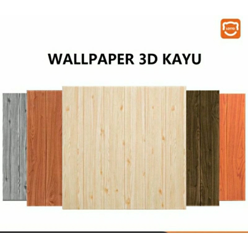INSTANT Wallpaper foam motif kayu