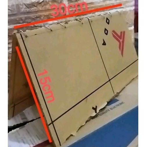 

Papan nama meja lobang uk 15x30cm tebal 2mm