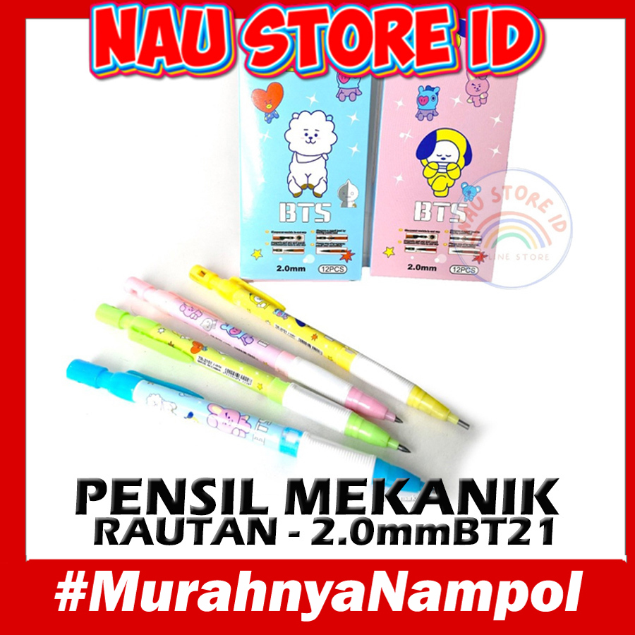 

[ PENSIL MEKANIK ] PENSIL MEKANIK ISI 12 PCS SERI KOREAN / 12pcs Pensil Mekanik 2.0mm Korean Series / pensil mekanik TR-2151