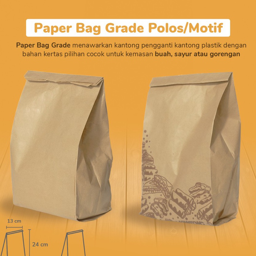

FG2 Isi 1 Paper Bag 13x8x24 Coklat Motif Polos Kantong Kertas Coklat Motif Polos Murah Terlaris