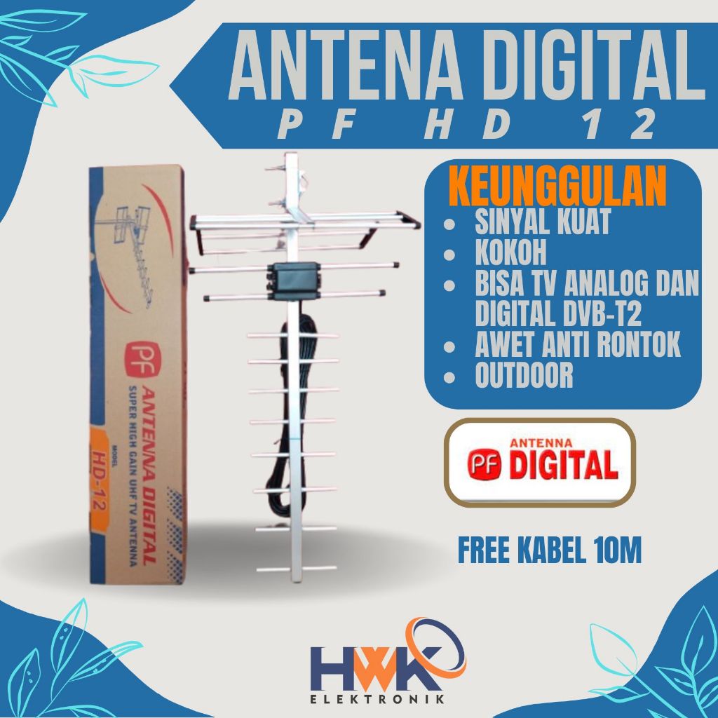 ANTENA UHF TV DIGITAL PF HD 12 ANTENA DIGITAL SINYAL KUAT DAN PEKA