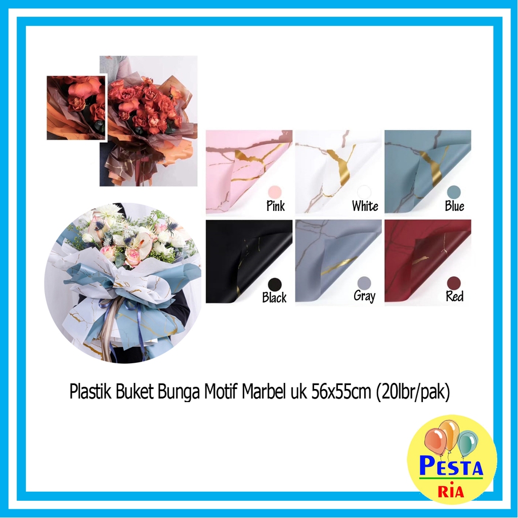 

Murah!! (5 Lembar) Kertas Kado Buket Bunga Motif marbel, kertas buket motif marmer, Cellophane Wrapping, flower wrapping paper
