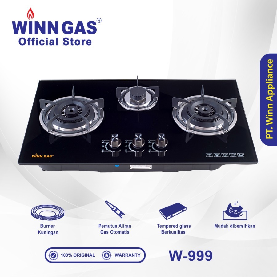 Winn Gas Kompor Tanam 2 Tungku / W 999 Kompor