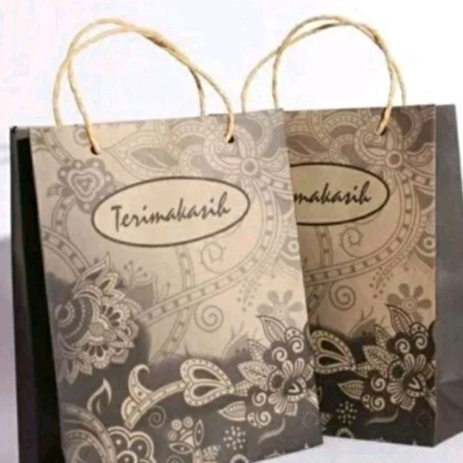 

FG2 1 pcs paperbag batik sovenir pernikahan ukuran 21x17x5