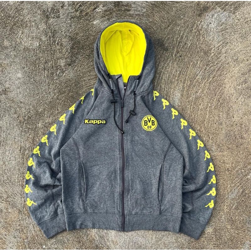 Zip Hoodie KAPPA Taped x Borussia Dortmund jersey retro vintage bola