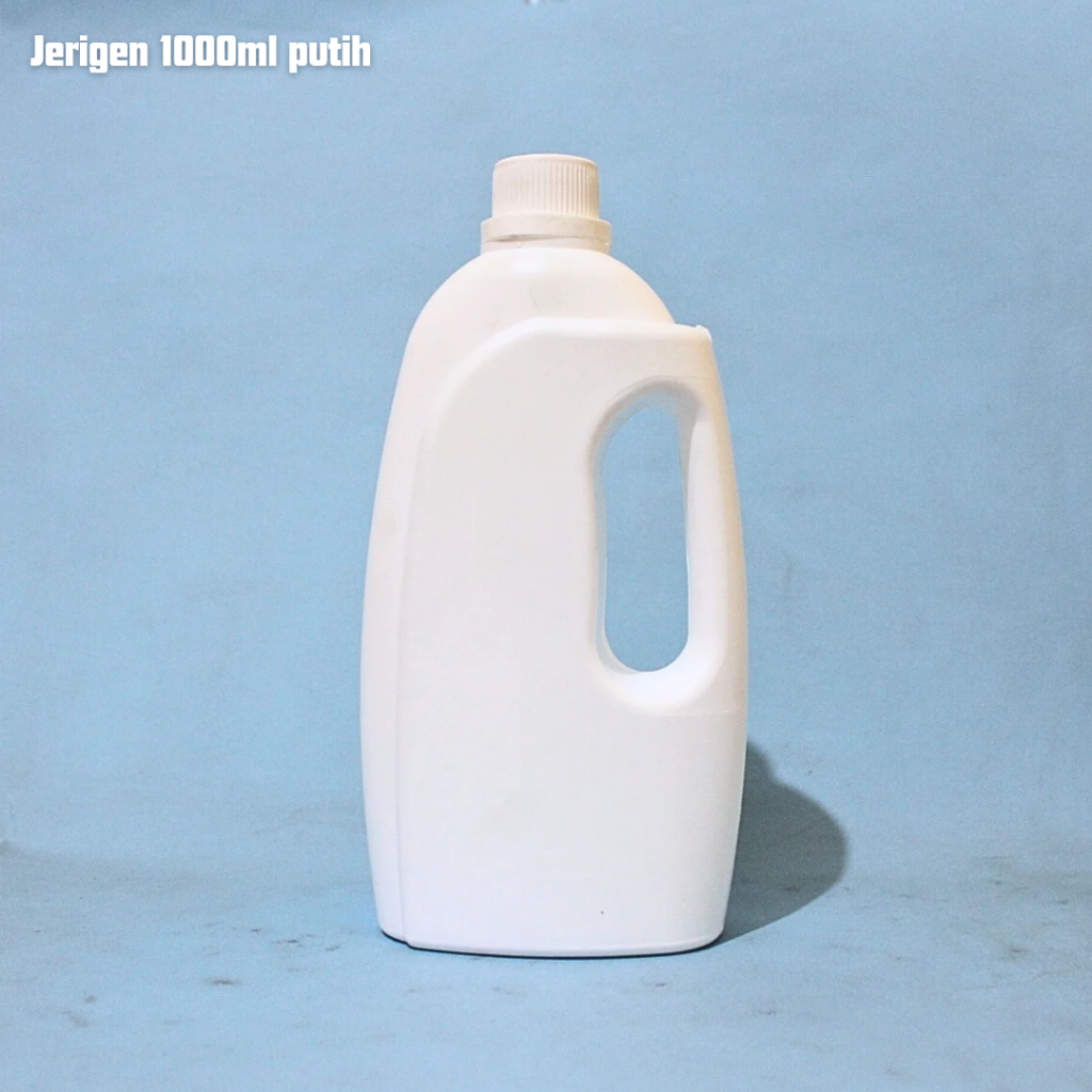 Jerigen 1Liter gagang samping putih segel / Jerigen 1000 ml segel