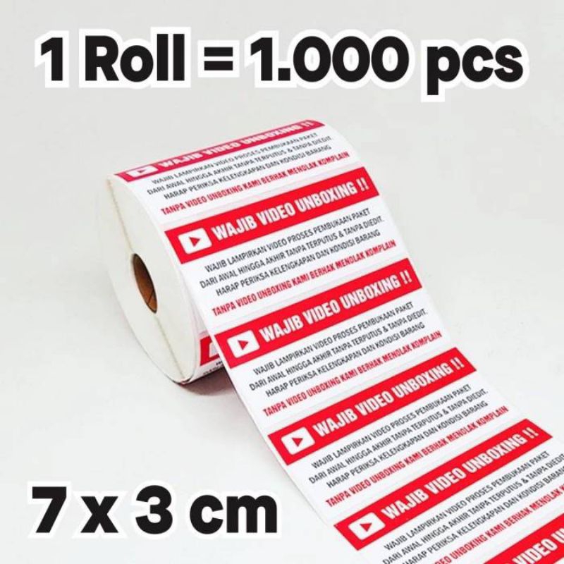 

[1.000pcs] Sticker Label Unboxing/ Stiker Tempelan Wajib Video Unboxing/ Tempelan Paket Fragile