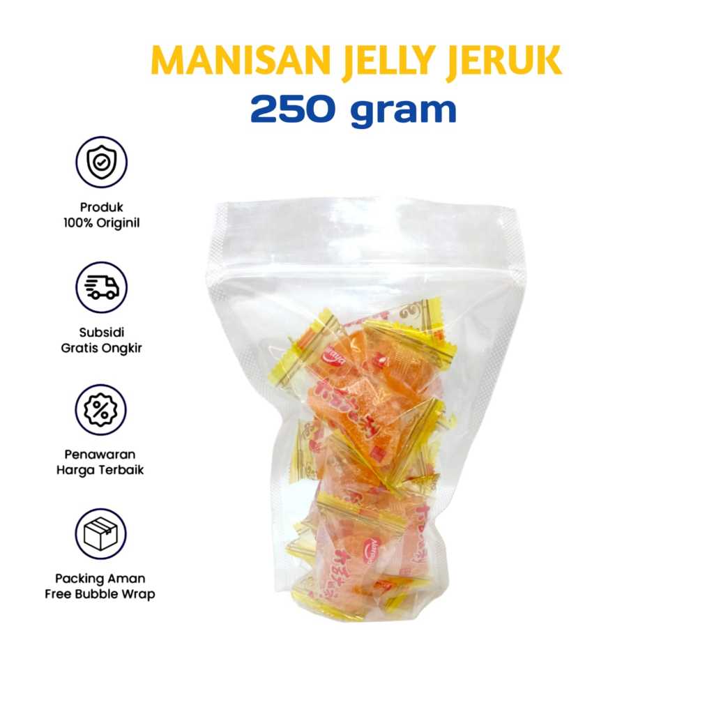 

Naraya Jelly Jeruk 250gram / Manisan Jeruk I Orange Jelly HALAL