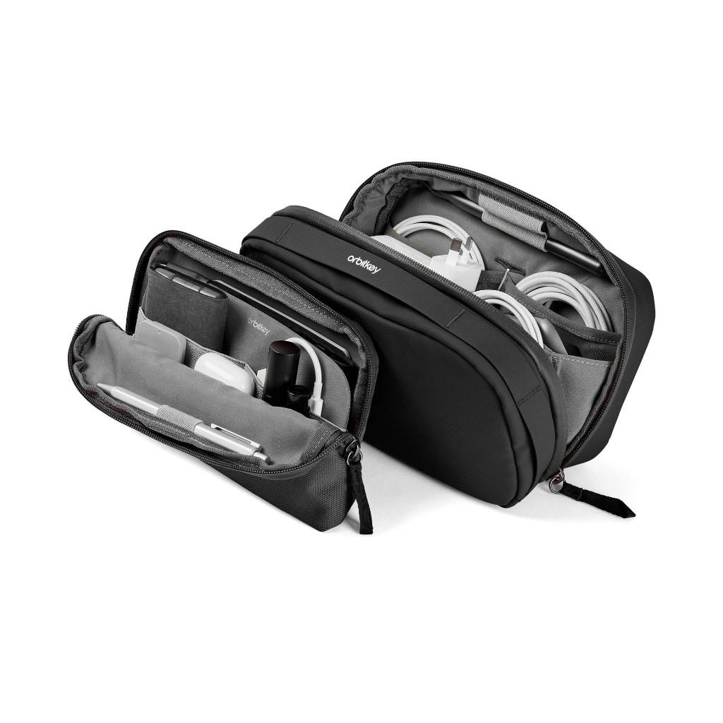 

Orbitkey 2-in-1 Tech Pouch Black Case Desk Pouch Original