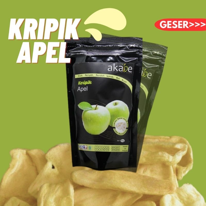

Kripik buah apel 85 gram enak renyah sehat rendah lemak