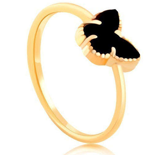 Cincin Emas Black Butterfly Gold 17K