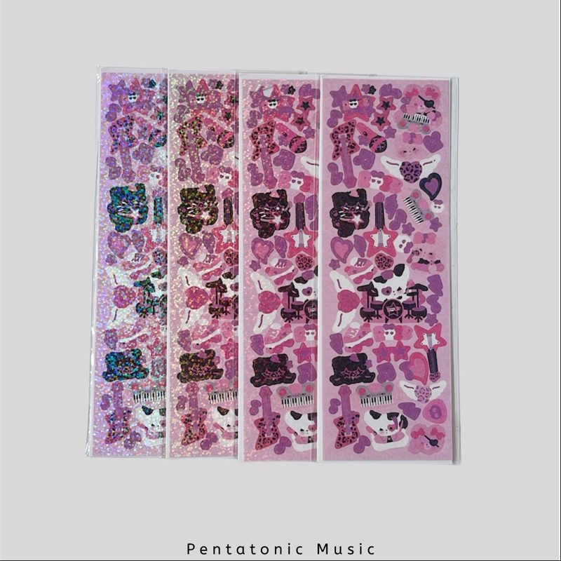 

Pink Band Sticker Stiker Musik Pernak Pernik Pentatonic Music Hadiah