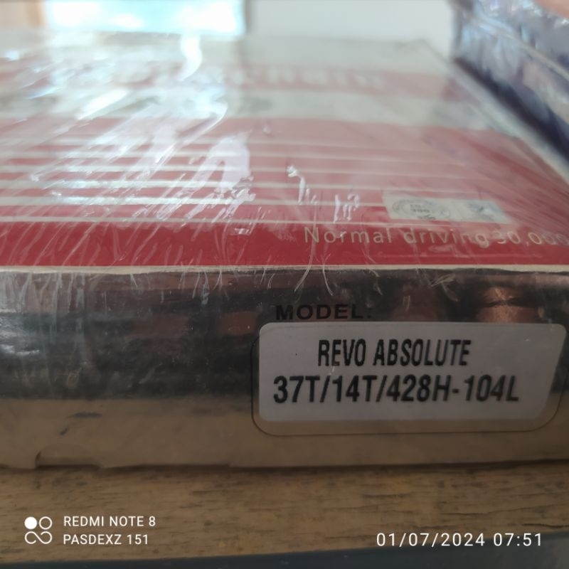 GIR SET +RANTAI MOTOR REVO ABSOLUTE DAISEN