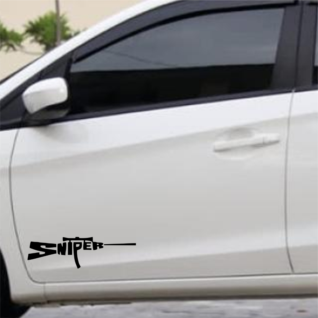 CUTTING STICKER MOBIL SNIPER STIKER PINTU MOBIL KEREN MURAH