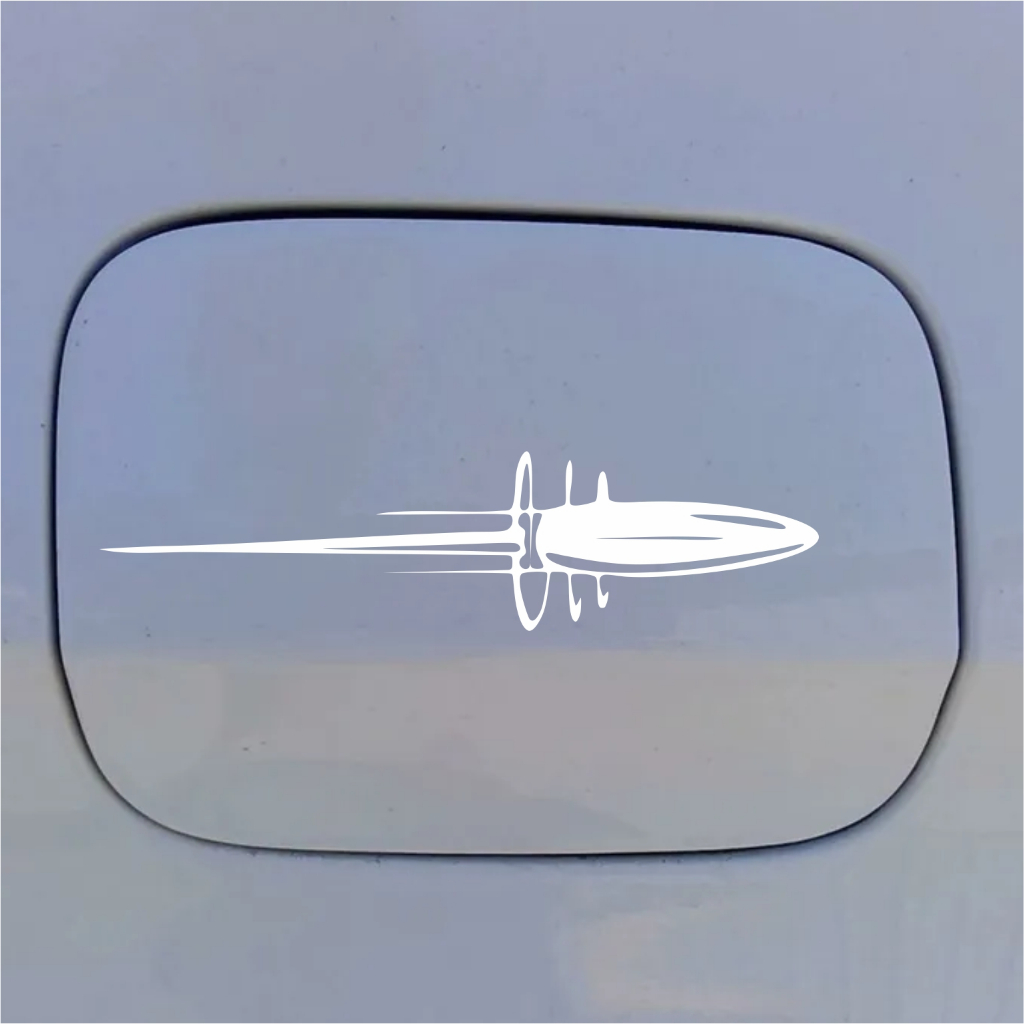 CUTTING STICKER MOBIL PELURU STIKER TANGKI MOBIL KEREN