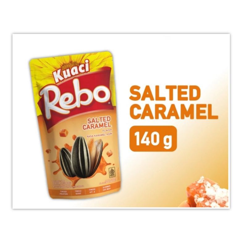 

Rebo Kuaci Salted Caramel 140 gr Snack Cemilan