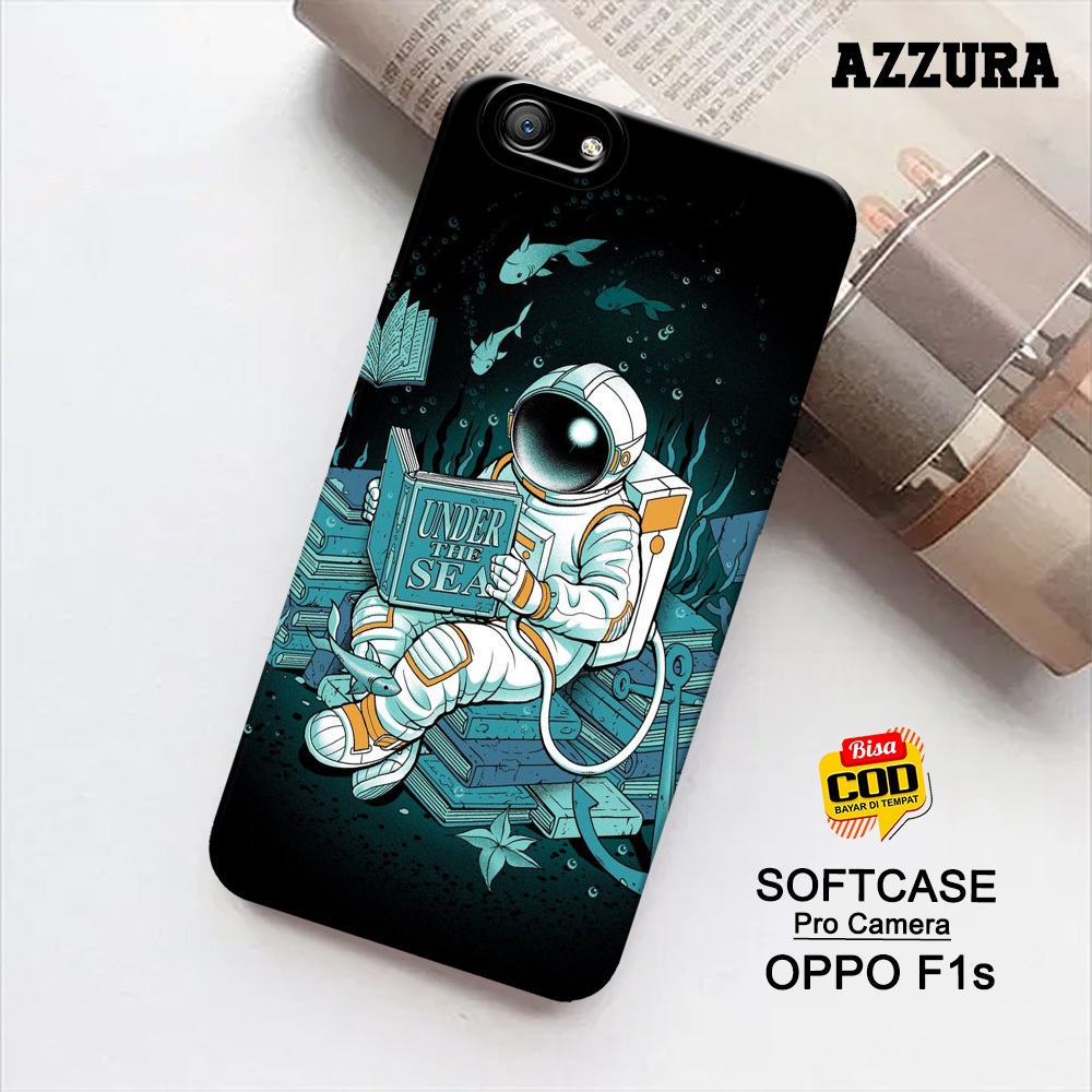 AZZURA - Softcase Oppo F1s Terbaru - Astronot Case - Case Oppo F1s Terbaru - Casing Hp Oppo F1s Terb