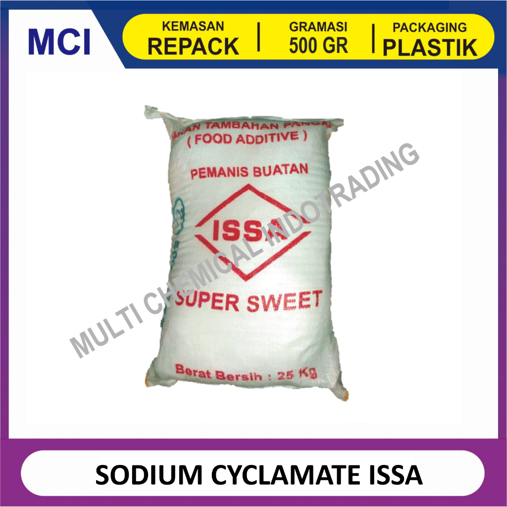 

SODIUM CYCLAMATE ISSA 100-120x GULA / SODIUM SIKLAMAT PEMANIS - 500 GR