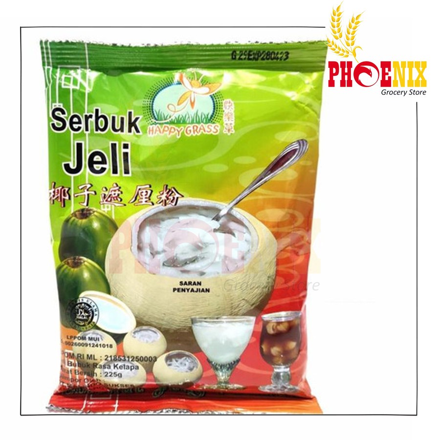 

Serbuk jeli kelapa happy grass 225 Gram