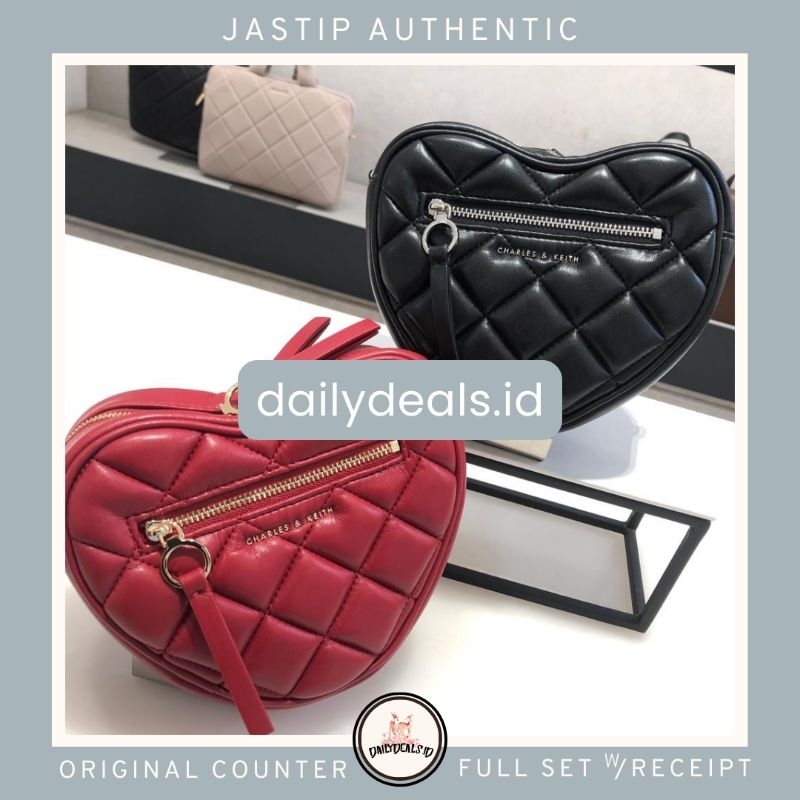 #2-80151353 Philomena Heart - Jast[p] CK ORIGINAL COUNTER #2-80151353-1 CROSSBODY QUILTED BAG TAS LO