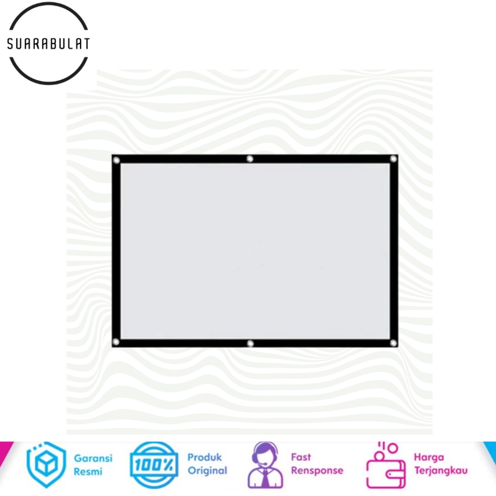 Layar Proyektor Portable 150 Inch | Simple Screen Projector