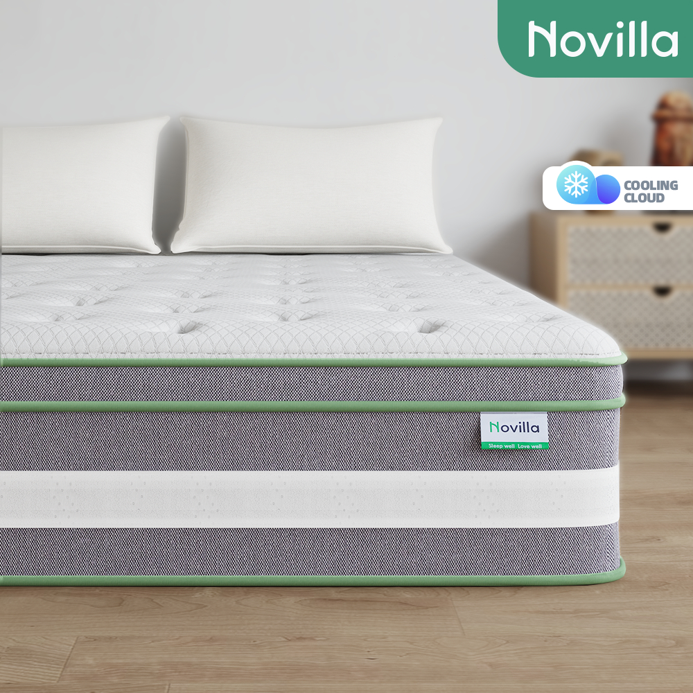 Novilla kasur dipan spring bed sleep lantai matras anti lembab ukuran 160x200 kecil untuk 2 orang Ke