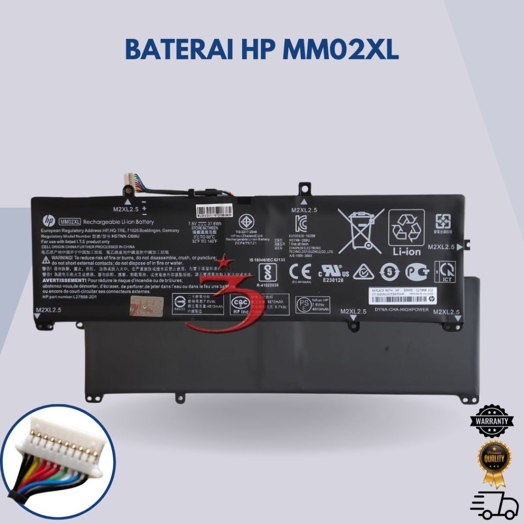 BATERAI ORIGINAL HP 13-AN 13-AN0012TU MM02XL