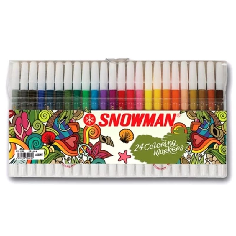 Spidol Warna warni Snowman 24 warna