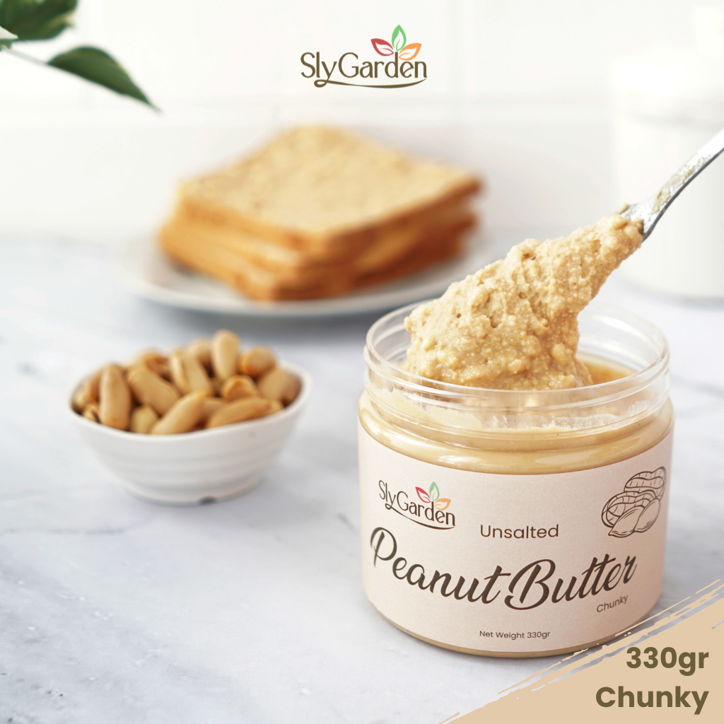 

SlyGarden Peanut Butter (Unsweetened, Keto Friendly, All Natural) Selai Kacang