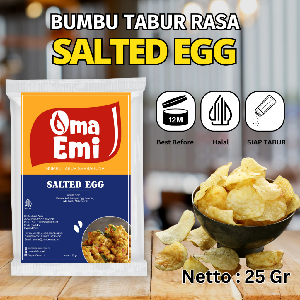 

Bumbu Serbaguna SALTED EGG/TELUR ASIN 25gr/Bumbu Tabur Aneka RasaMurah